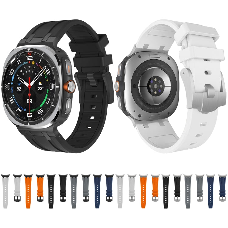 For Samsung Galaxy Watch Ultra 47mm AP Series Liquid Silicone Watch Band(Silver Blue)