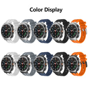 For Samsung Galaxy Watch Ultra 47mm AP Series Liquid Silicone Watch Band(Silver White)