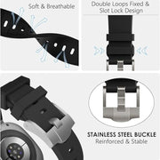 For Samsung Galaxy Watch Ultra 47mm AP Series Liquid Silicone Watch Band(Silver Blue)