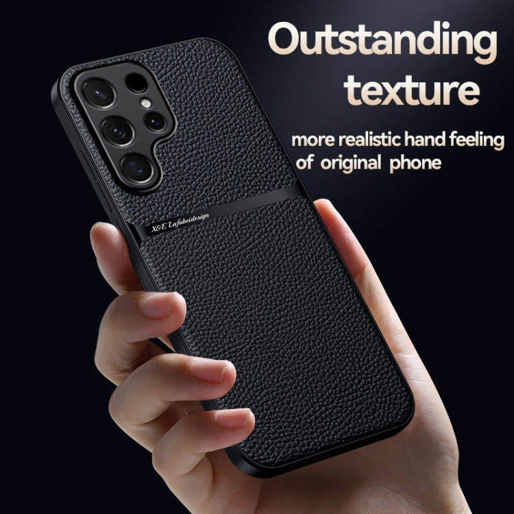 For Samsung Galaxy S25 Ultra 5G Litchi Leather Magnetic Full Coverage Shockproof Phone Case(Yellow)