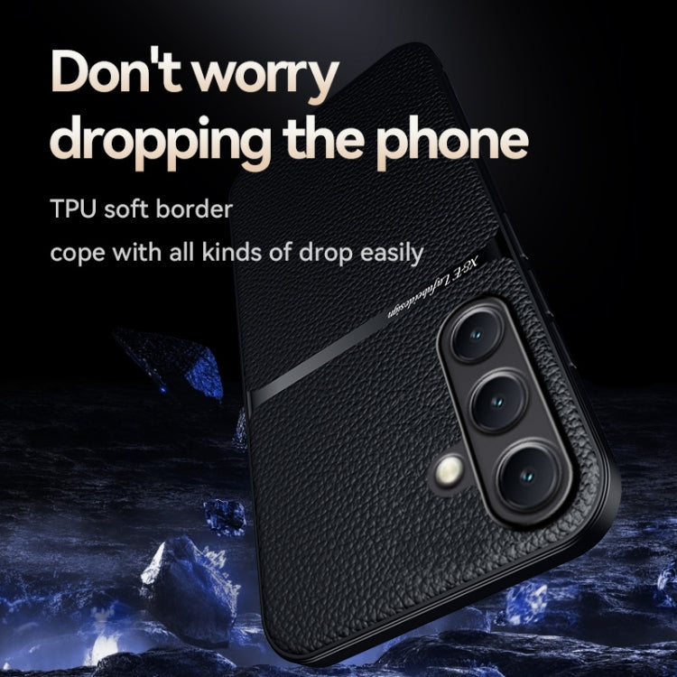 For Samsung Galaxy S25+ 5G Litchi Leather Magnetic Full Coverage Shockproof Phone Case(Red)