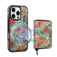 For iPhone 16 Pro Max Denior D23 MagSafe Detachable Zipper Wallet Holder Phone Case(Blue) - iPhone 16 Pro Max Cases by Denior | Online Shopping South Africa | PMC Jewellery | Buy Now Pay Later Mobicred