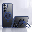 For Samsung Galaxy S25 5G Frosted MagSafe Phone Case with 360 Degree Rotating Holder(Blue) - Galaxy S25 5G Cases by PMC Jewellery | Online Shopping South Africa | PMC Jewellery | Buy Now Pay Later Mobicred