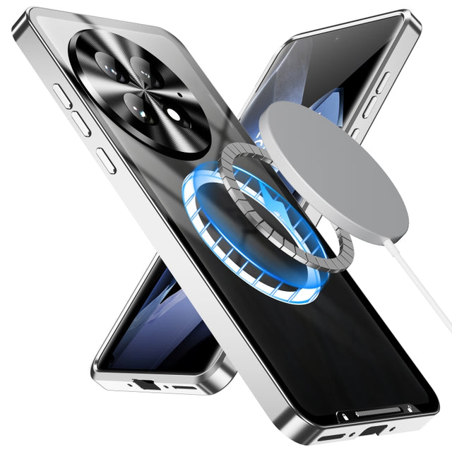 For OnePlus 13 MagSafe Magnetic Frosted Metal Phone Case(Silver)