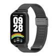 For Xiaomi Smart Band 9 Active / Redmi Band 3 Mijobs Metal Shell Milan Buckle Watch Band(Black) - Watch Bands by MIJOBS | Online Shopping South Africa | PMc TechLife | Buy Now Pay Later Mobicred