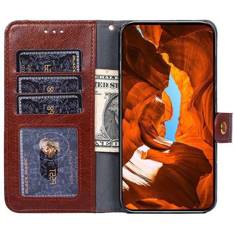 For Samsung Galaxy S25 5G Zipper Bag Leather Phone Case(Brown)