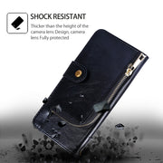 For Samsung Galaxy S25+ 5G Zipper Bag Leather Phone Case(Black)