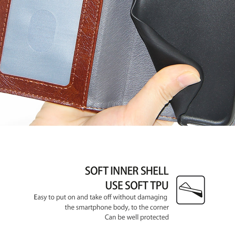 For Samsung Galaxy S25+ 5G Zipper Bag Leather Phone Case(Brown)