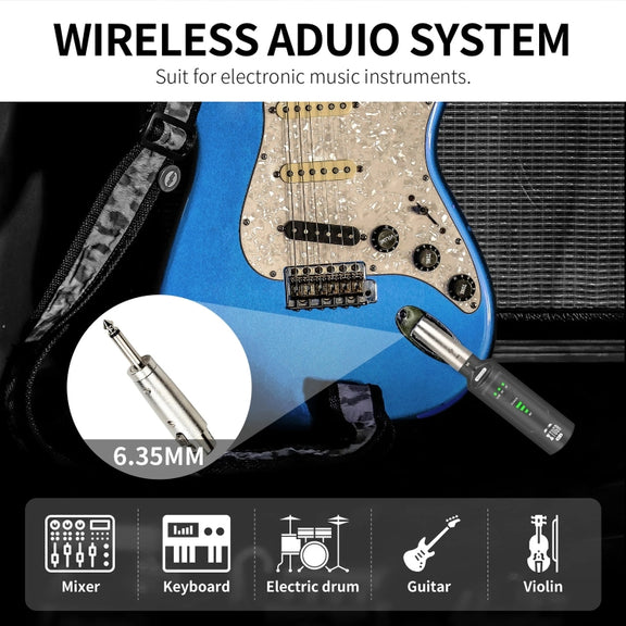 XTUGA SF-1 Wireless XLR Transmitter & Receiver UHF Wireless Adapter for Wired Mic / Guitar(Black)