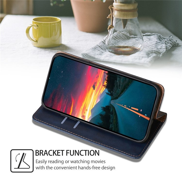 For Samsung Galaxy S25 Ultra 5G Gloss Oil Solid Color Magnetic Leather Phone Case(Blue)