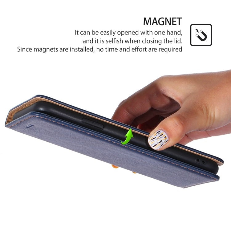 For Samsung Galaxy S25 Ultra 5G Gloss Oil Solid Color Magnetic Leather Phone Case(Blue)