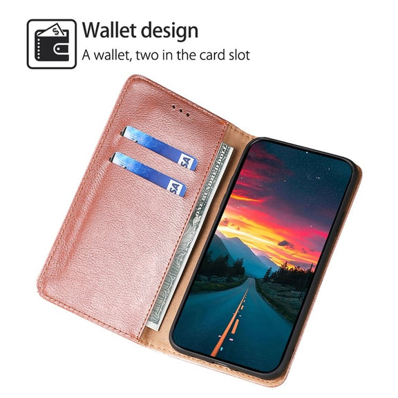 For Samsung Galaxy S25 Ultra 5G Gloss Oil Solid Color Magnetic Leather Phone Case(Rose Gold)