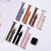 For Apple Watch 46mm / 49mm / 45mm / 44mm Matte Genuine Leather Watch Band(Brown)