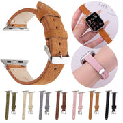 For Apple Watch 46mm / 49mm / 45mm / 44mm Matte Genuine Leather Watch Band(Grey)