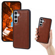 For Samsung Galaxy S25+ 5G Cowhide Texture Back Cover Phone Case(Brown) - Galaxy S25+ 5G Cases by PMC Jewellery | Online Shopping South Africa | PMC Jewellery | Buy Now Pay Later Mobicred