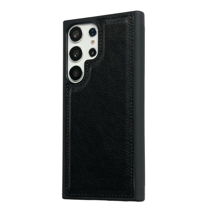 For Samsung Galaxy S25 5G Cowhide Texture Back Cover Phone Case(Black)