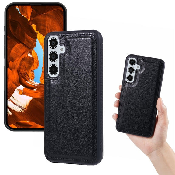 For Samsung Galaxy S25 5G Cowhide Texture Back Cover Phone Case(Black)