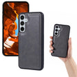For Samsung Galaxy S25 5G Cowhide Texture Back Cover Phone Case(Grey) - Galaxy S25 5G Cases by PMC Jewellery | Online Shopping South Africa | PMC Jewellery | Buy Now Pay Later Mobicred