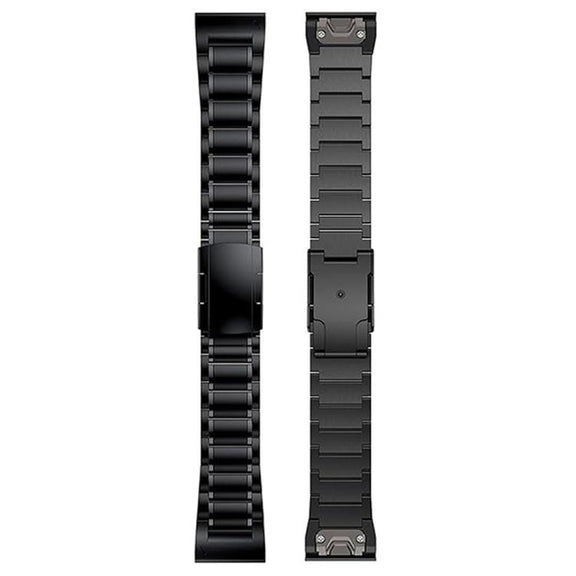For Garmin 26mm Five-beads Titanium Alloy Push Buckle Metal Quick Release Watch Band(Titanium Color)