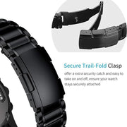 For Garmin 26mm Five-beads Titanium Alloy Push Buckle Metal Quick Release Watch Band(Titanium Color)
