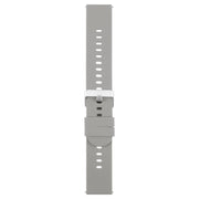 20mm Solid Color Steel Buckle Silicone Watch Band(Grey)