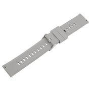 20mm Solid Color Steel Buckle Silicone Watch Band(Grey)