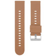 22mm Solid Color Steel Buckle Silicone Watch Band(Brown) - 22mm Bands by PMc TechLife | Online Shopping South Africa | PMc TechLife | Buy Now Pay Later Mobicred