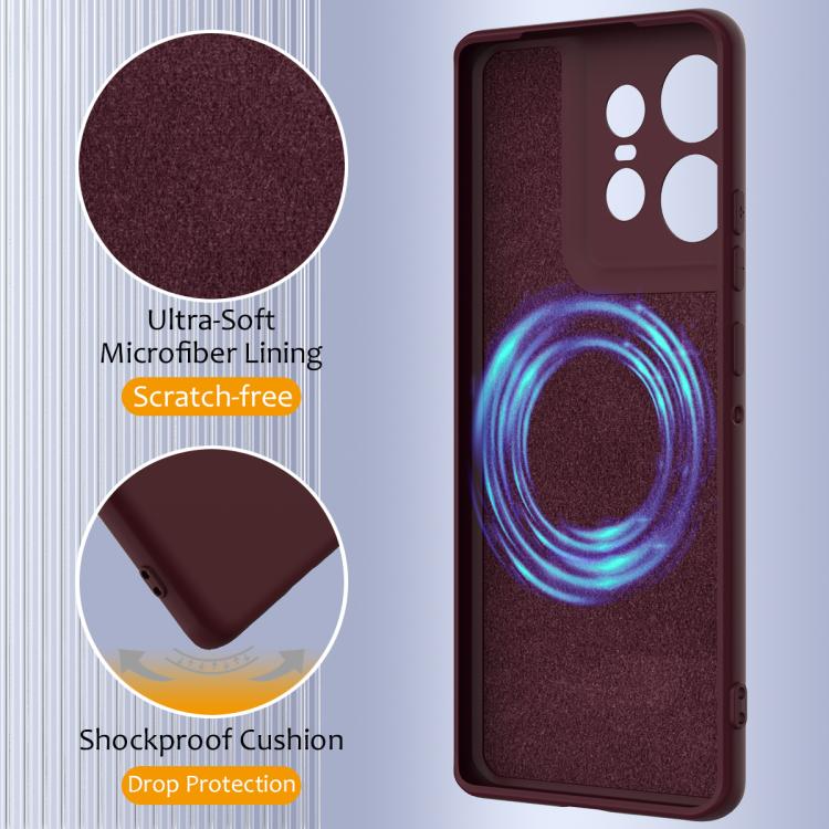For Motorola Moto X50 Ultra Shockproof Silicone Magsafe Phone Case(Plum Color)