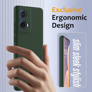 For Motorola Moto G24 4G Shockproof Silicone Magsafe Phone Case(Dark Green)