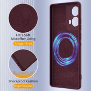For Motorola Moto G24 Power Shockproof Silicone Magsafe Phone Case(Plum Color)