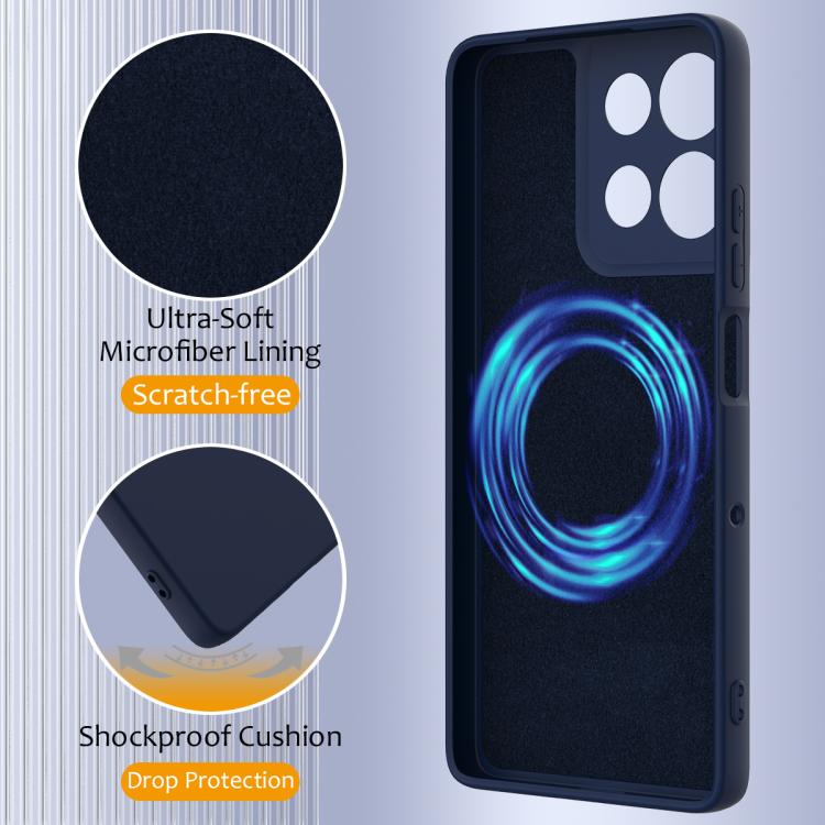 For Motorola Moto G Play 2025 Shockproof Silicone Magsafe Phone Case(Navy Blue)
