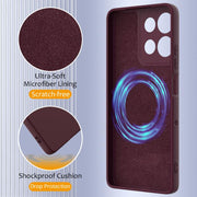 For Motorola Moto G Play 2025 Shockproof Silicone Magsafe Phone Case(Plum Color)