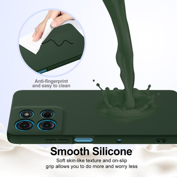 For Motorola Moto G Play 2025 Shockproof Silicone Magsafe Phone Case(Dark Green)