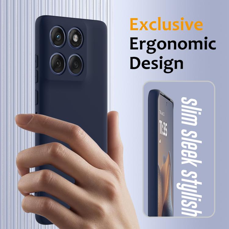 For Motorola Edge 60 / 60s / 60 Fusion Shockproof Silicone Magsafe Phone Case(Navy Blue)
