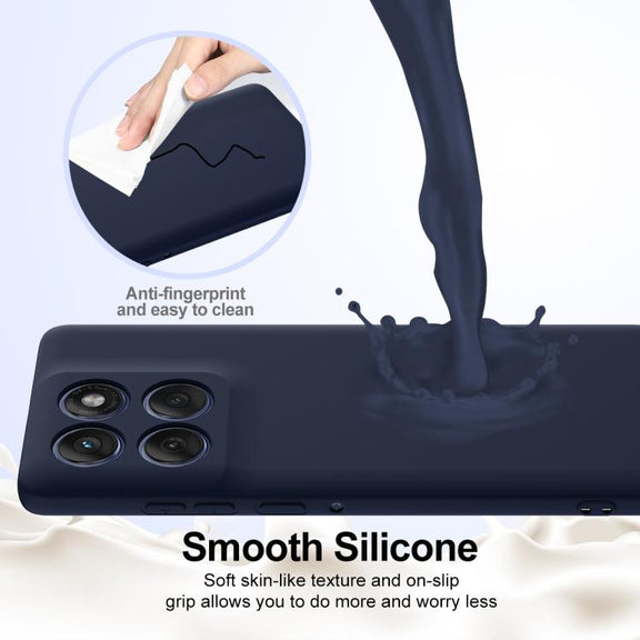 For Motorola Edge 60 / 60s / 60 Fusion Shockproof Silicone Magsafe Phone Case(Navy Blue)