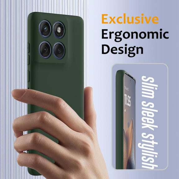 For Motorola Edge 60 / 60s / 60 Fusion Shockproof Silicone Magsafe Phone Case(Dark Green)