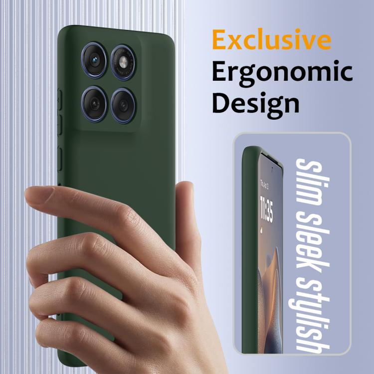 For Motorola Edge 60 / 60s / 60 Fusion Shockproof Silicone Magsafe Phone Case(Dark Green)