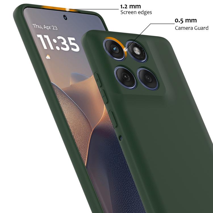For Motorola Edge 60 / 60s / 60 Fusion Shockproof Silicone Magsafe Phone Case(Dark Green)