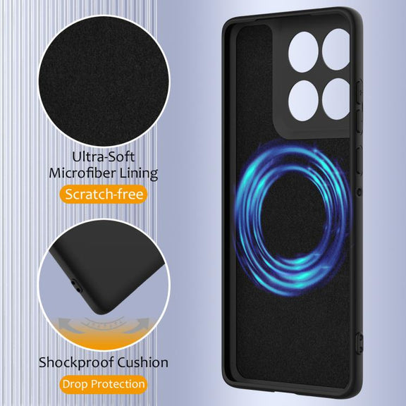 For Motorola Edge 2025 5G Shockproof Silicone Magsafe Phone Case(Black)