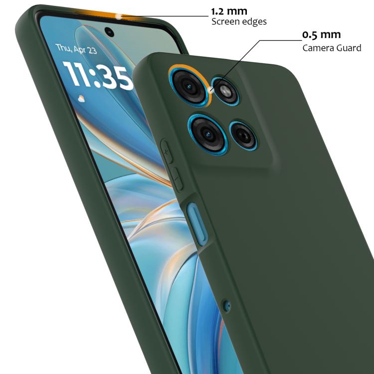 For Motorola Moto G56 5G Shockproof Silicone Magsafe Phone Case(Dark Green)