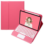 For OPPO Pad 3 / Pad 2 Candy Color Bluetooth Keyboard Leather Case, Round Key with Touchpad(Red)