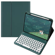 For OPPO Pad 3 / Pad 2 Candy Color Bluetooth Keyboard Leather Case, Round Key(Green)