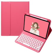For OPPO Pad 3 / Pad 2 Candy Color Bluetooth Keyboard Leather Case, Round Key(Red)