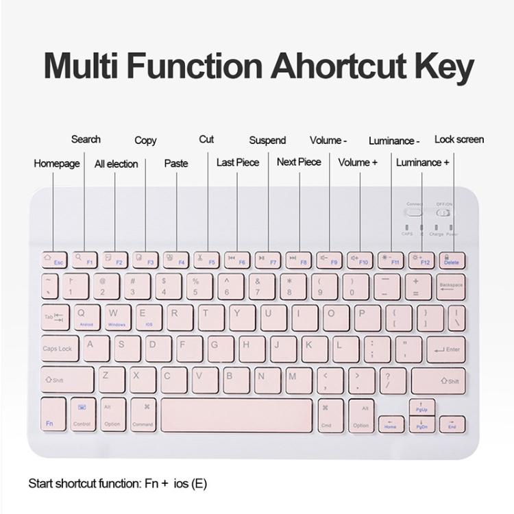 For OPPO Pad 3 / Pad 2 Candy Color Bluetooth Keyboard Leather Case, Square Keys(Red)