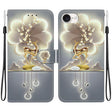 For iPhone 16e Crystal Texture Colored Drawing Leather Phone Case(Sika Deer) - iPhone 16e Cases by PMC TechLife | Online Shopping South Africa | PMC TechLife | Buy Now Pay Later Mobicred