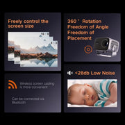 A10 Plus 1280 x 720P 200ANSI Amlogic H713 CPU Android 11.0 Smart Projector, US Plug(Metal Grey)