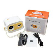 JY325 1280 x 720P 200ANSI Amlogic H713 CPU Android 11.0 Portable Projector, EU Plug(White)