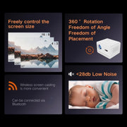 M10 1280 x 720P 200ANSI Amlogic H713 CPU Android 11.0 Smart Projector, EU Plug(White)