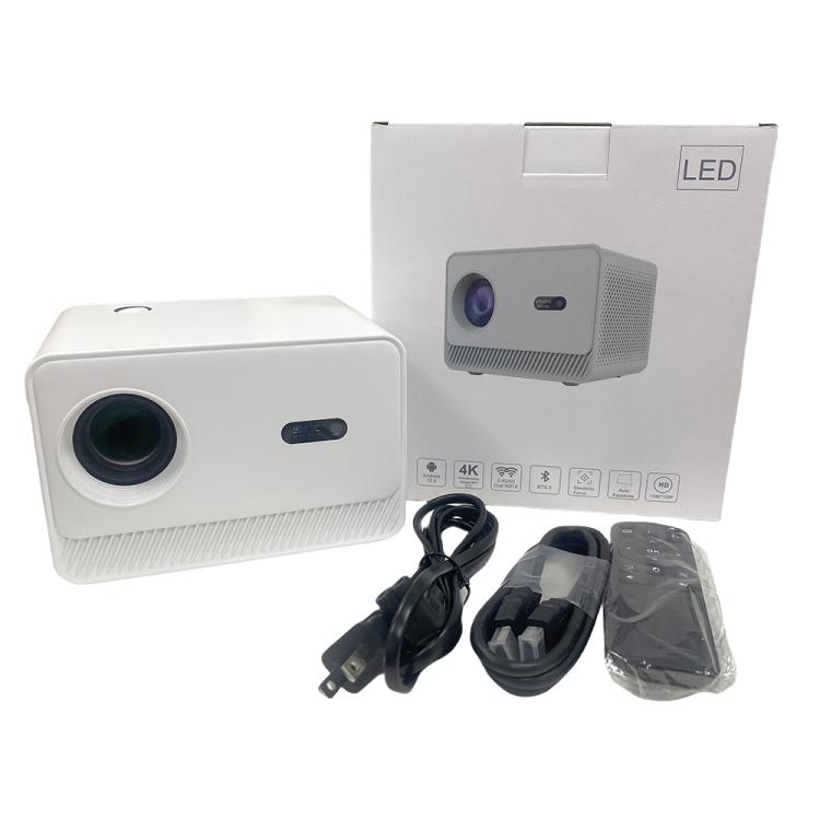 M10 1280 x 720P 200ANSI Amlogic H713 CPU Android 11.0 Smart Projector, EU Plug(White)