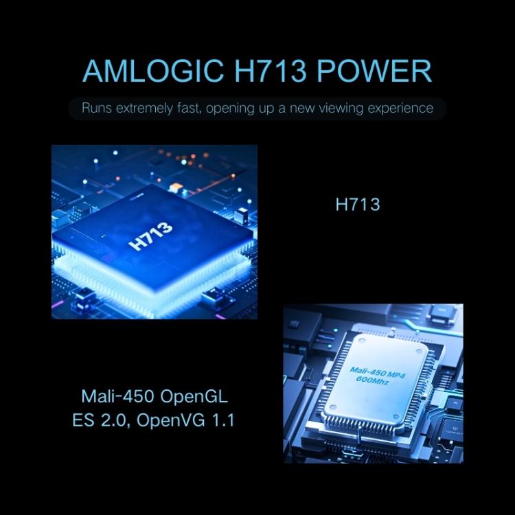 M10 Plus 1280 x 720P 200ANSI Amlogic H713 CPU Android 11 Smart Projector with Bracket, US Plug(Metal Grey)